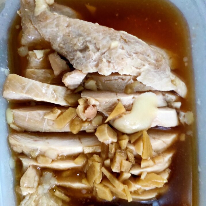 レンジで鶏胸肉のチャーシュー 2